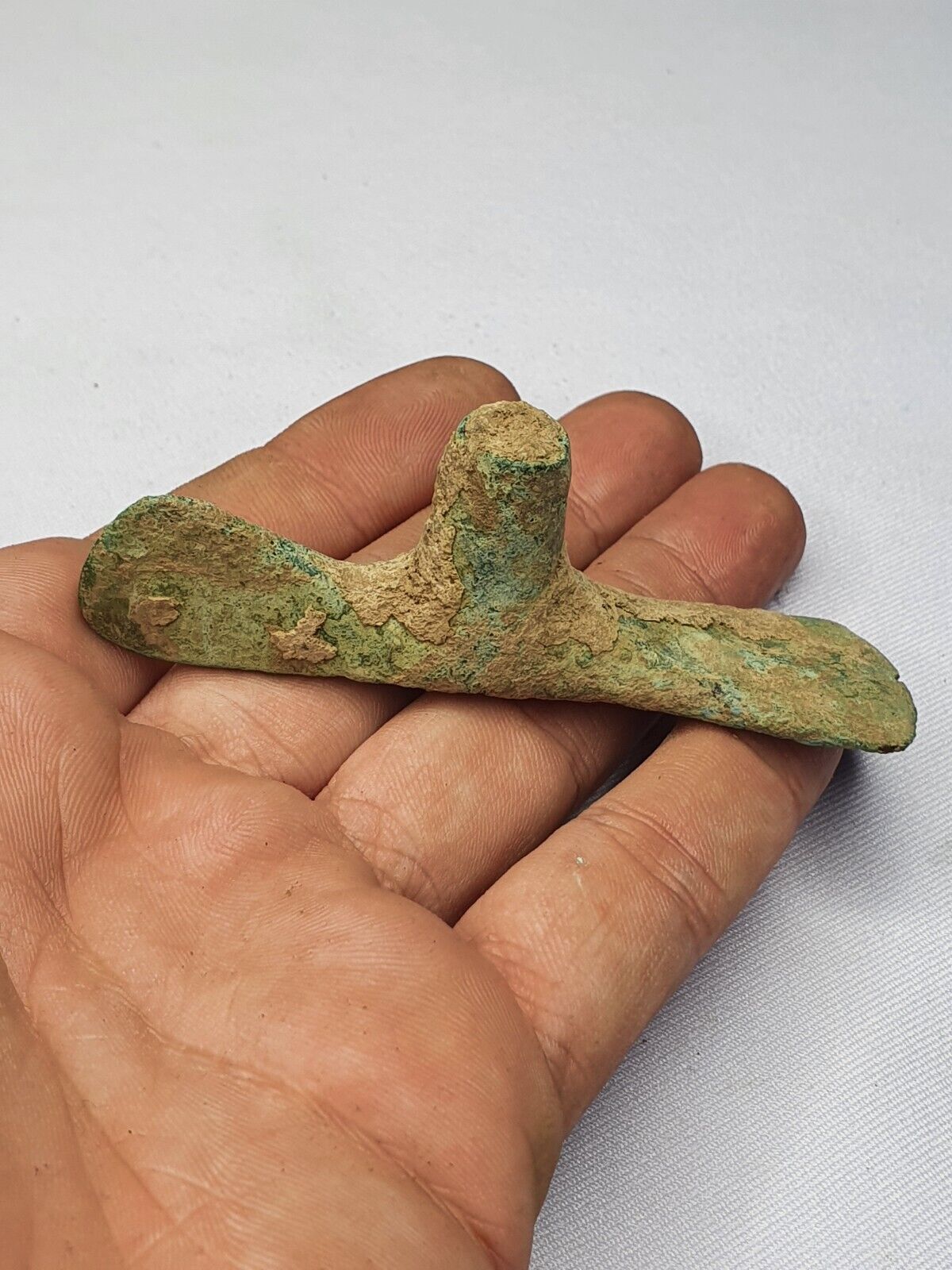 Circa 1800-600 BC Ancient Luristan Bronze Small Double Axe-Head Luristan Empire