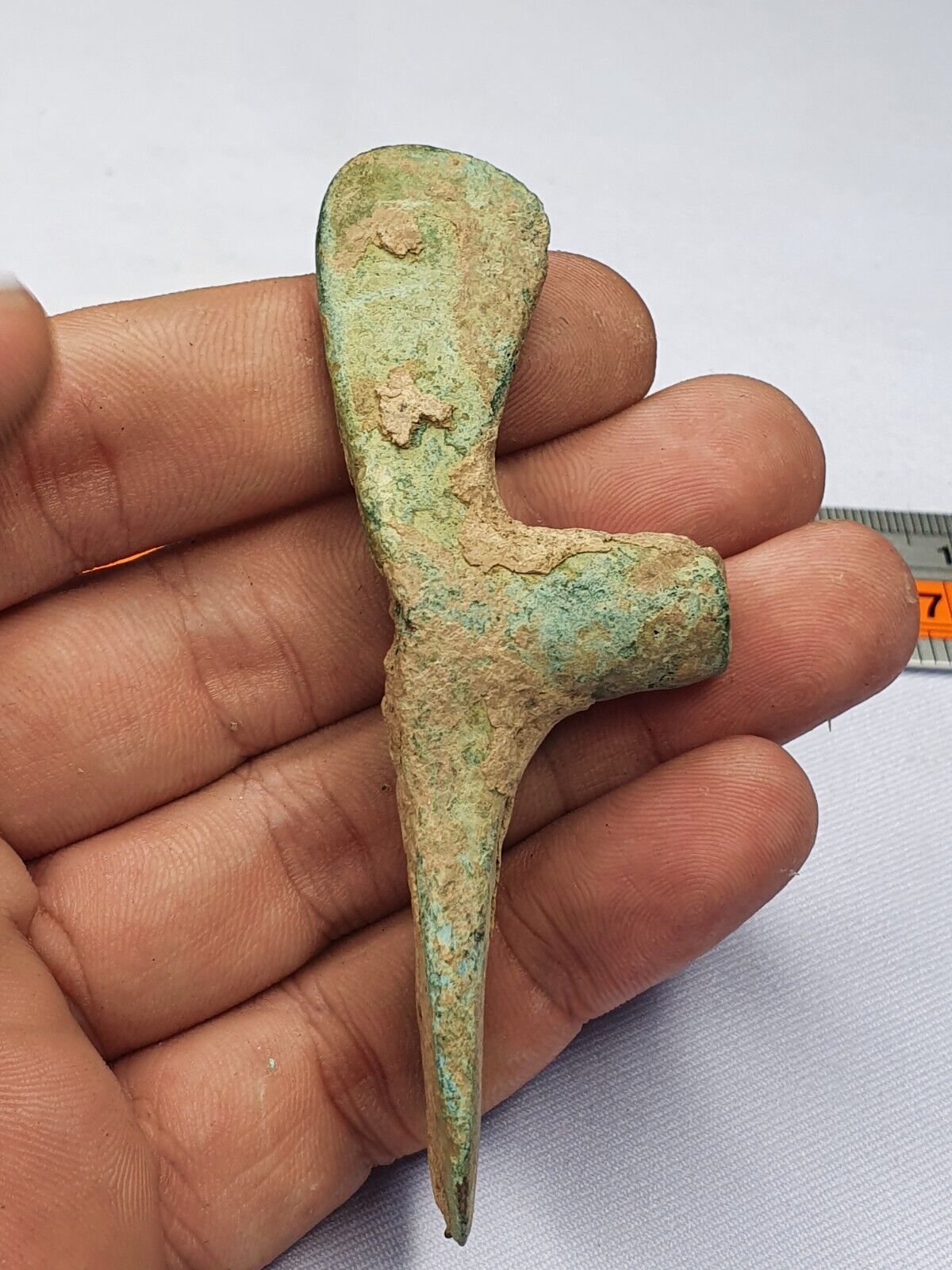 Circa 1800-600 BC Ancient Luristan Bronze Small Double Axe-Head Luristan Empire