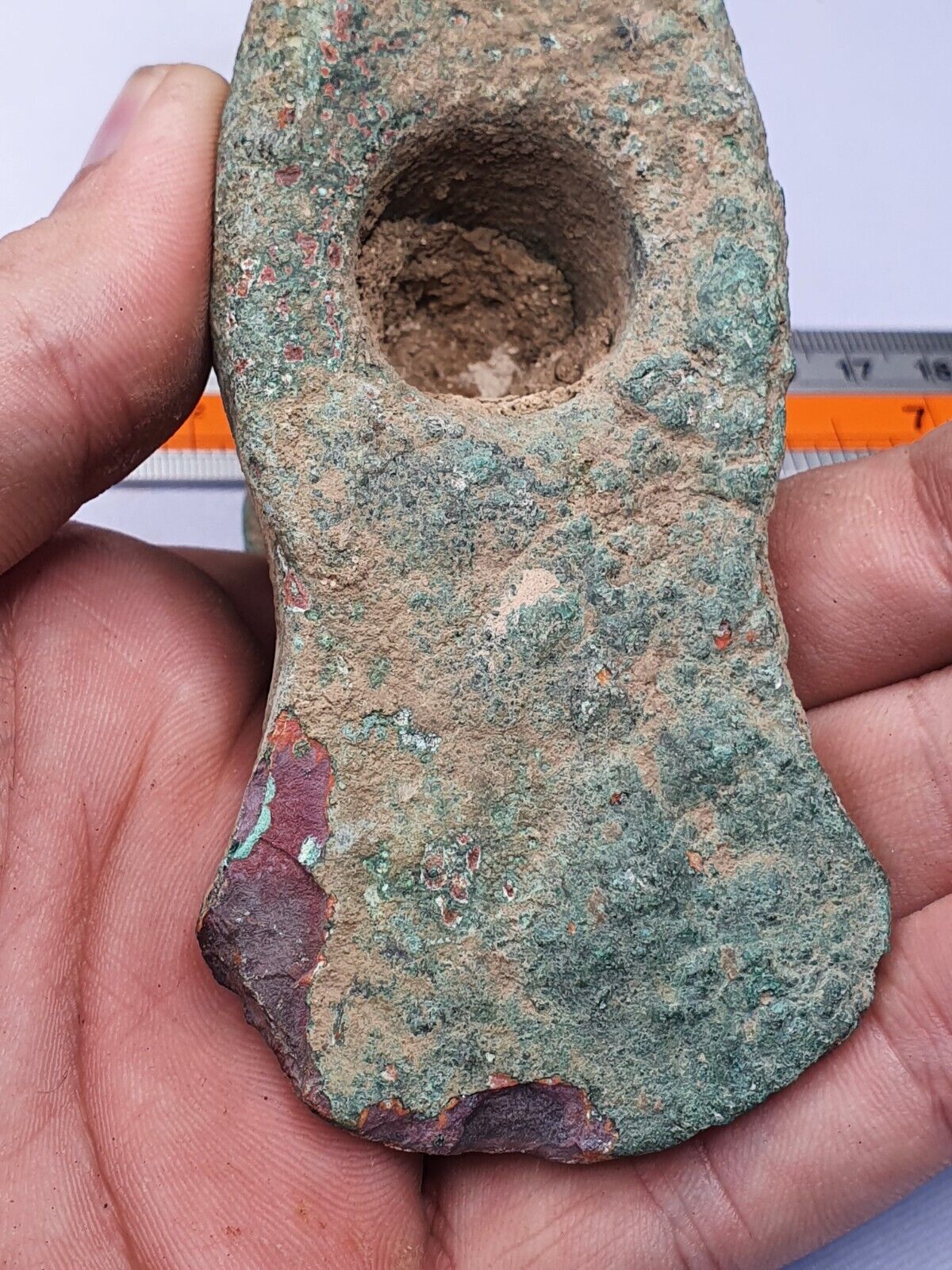 Circa 10th-8th BC Ancient Luristan Bronze Heavy Double Axe-Head Luristan Empire