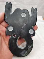 Ancient Jiroft Civilization Black chlorite Stone figure of mystical Scorpion