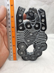 Ancient Jiroft Civilization BLACK Stone figure of mystical muscular men