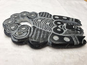 East Oasis Ancient Jiroft Black Stone Figure of Mystical Muscular Men, Carved Antiquity