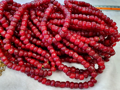 8 mm Antique Venetian White Heart Trade Beads 26" long strand 120 beads