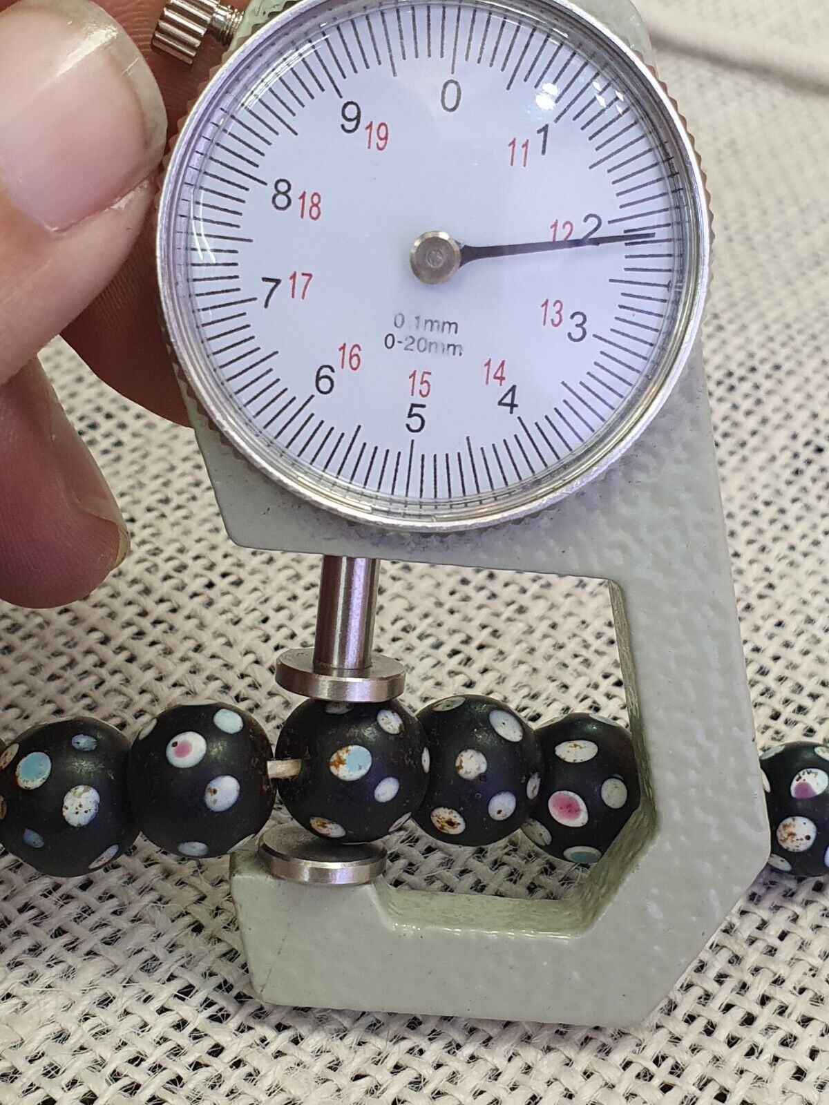 黑點威尼斯臭鼬珠非洲貿易珠正品古董系列