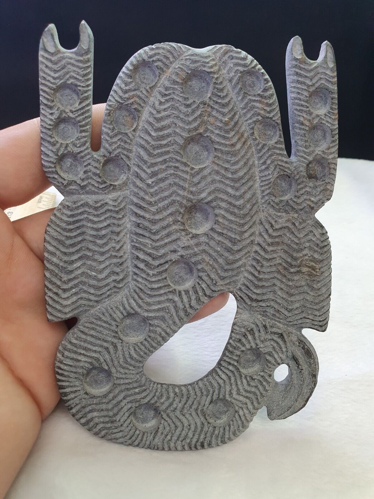 Ancient Jiroft Civilization Black Stone figure of mystical Scorpion