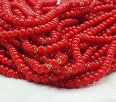 2 mm Wholesale lot- 20 strands Antique Venetian White Heart Trade Beads