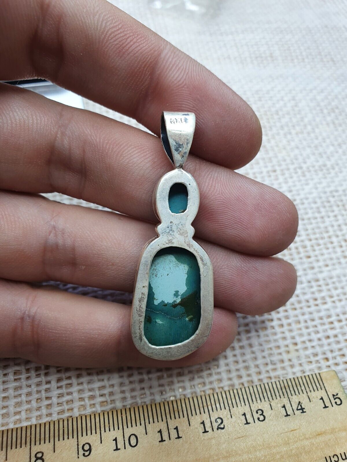 Native American Sterling  Silver and Blue and green Turquoise