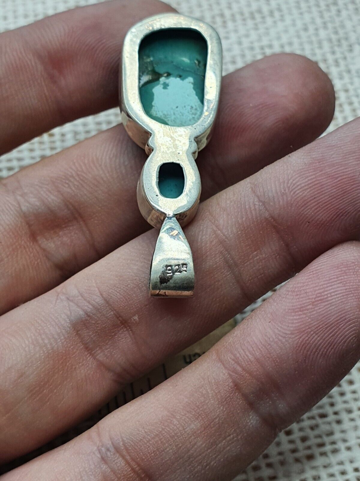 Native American Sterling  Silver and Blue and green Turquoise