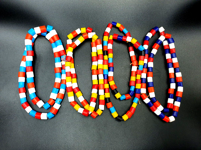 Vintage Multi Color Authentic Glass Beads, Beautiful Mix Color Glass Bead 4 Str