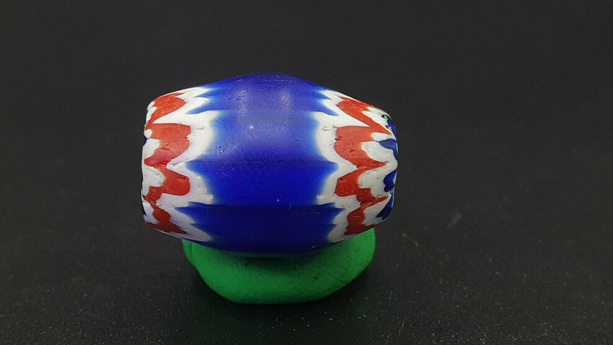 Beautiful Antique Venetian 6 layer chevron bead 22mm BIG