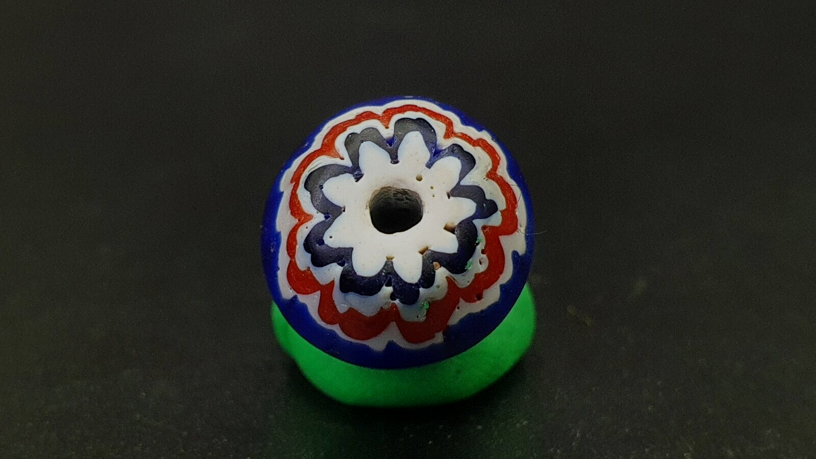 Beautiful Antique Venetian 6 layer chevron bead 22mm BIG