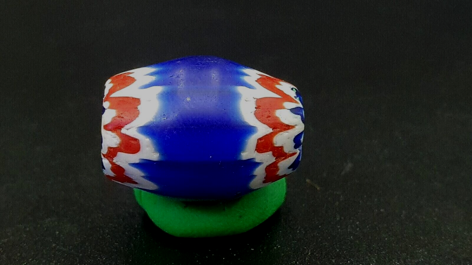 Beautiful Antique Venetian 6 layer chevron bead 22mm BIG