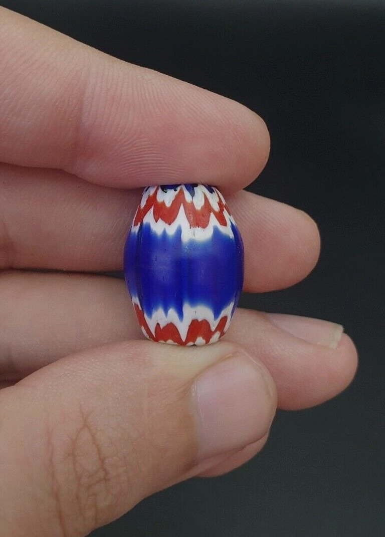 Beautiful Antique Venetian 6 layer chevron bead 22mm BIG