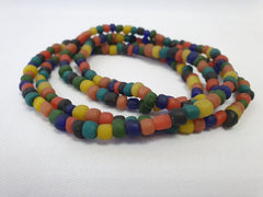 Beautiful Vintage Thai Glass Beads Long Necklace