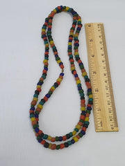 Beautiful Vintage Thai Glass Beads Long Necklace