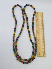 Beautiful Vintage Thai Glass Beads Long Necklace