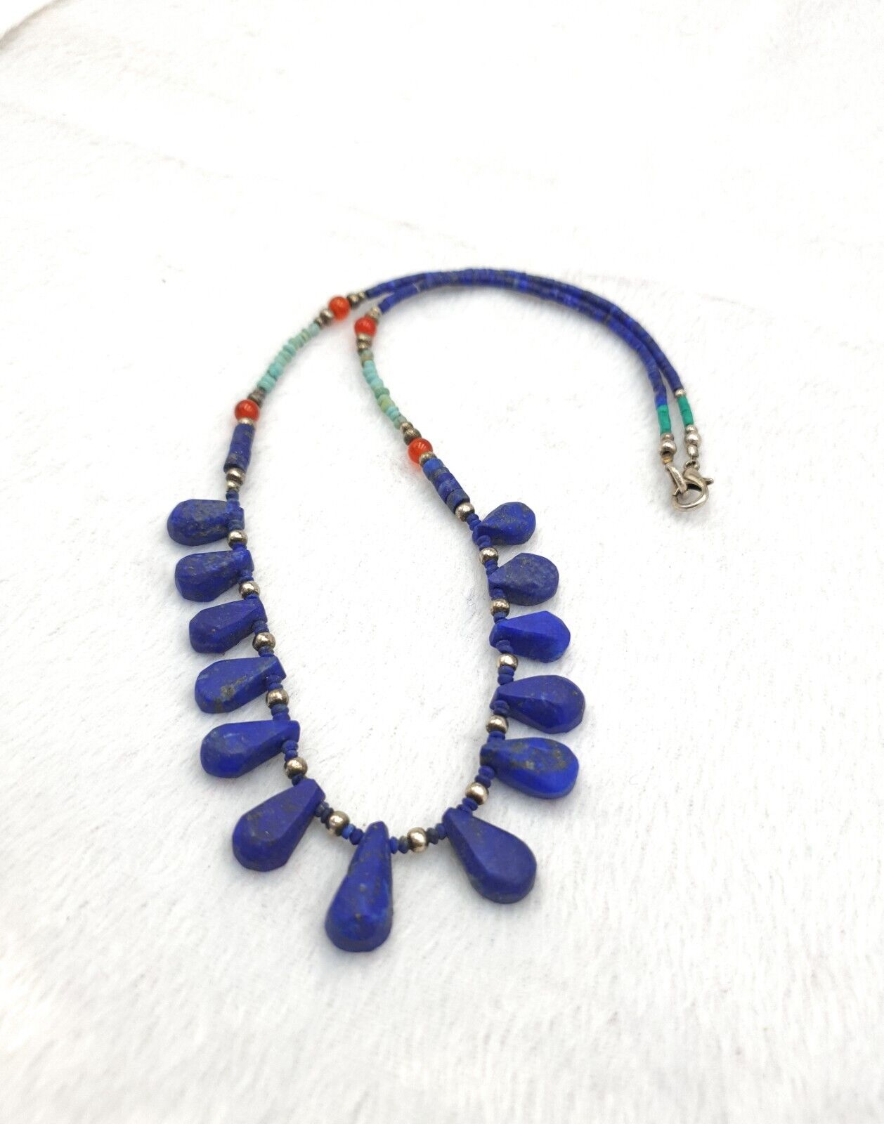 Lapis Lazuli With Turquoise Ancient Afghani Roman Greek Jewelry Necklace
