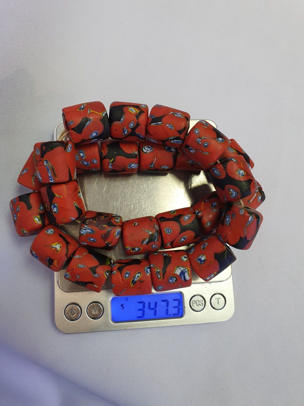 Art Deco Vene Beautiful Murano Moretti Millefiori Mosaic Glass Beads