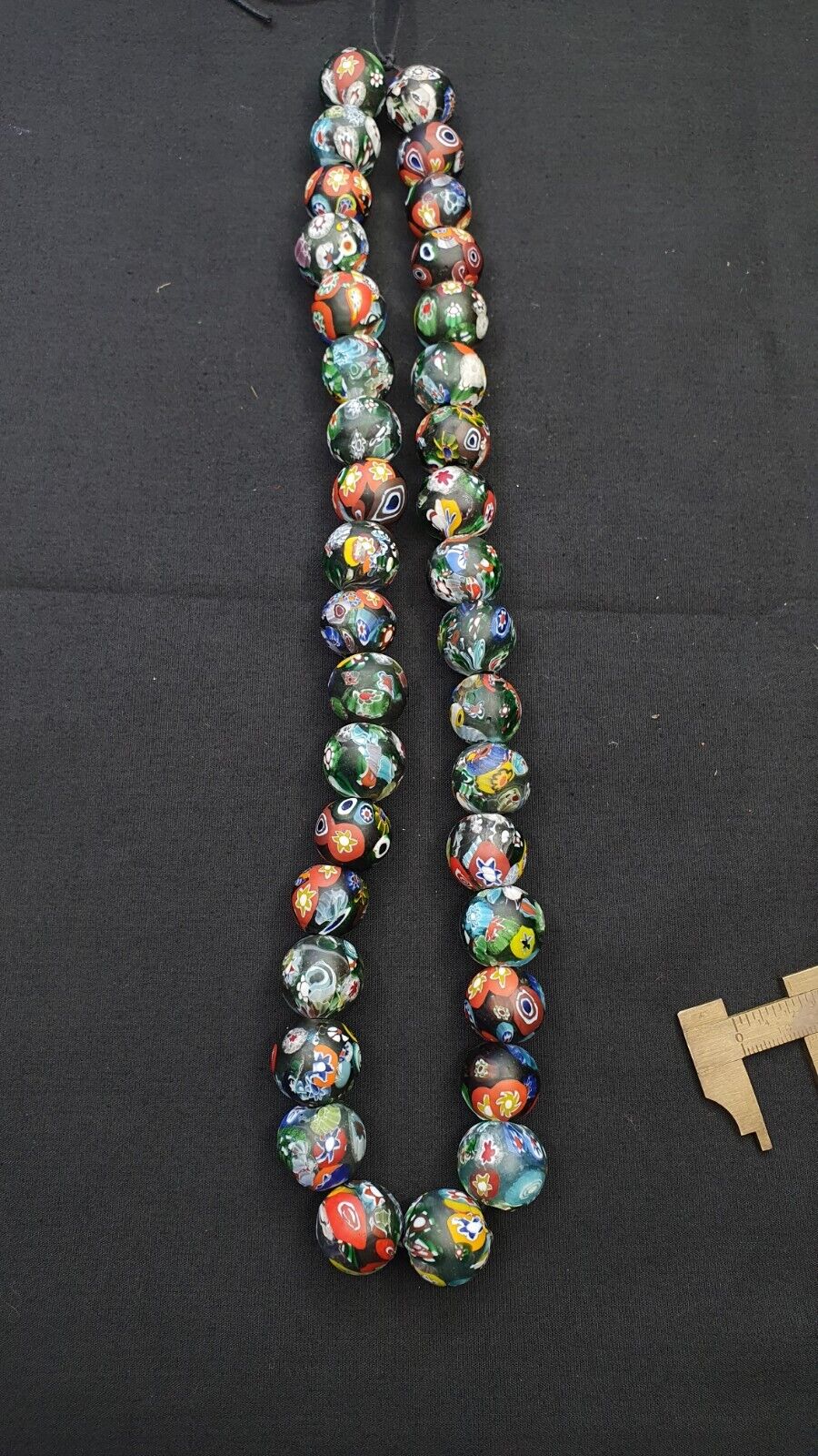 Vintage Venerano Trade Glasperlen Mura Perlen Halskette Strang VTG