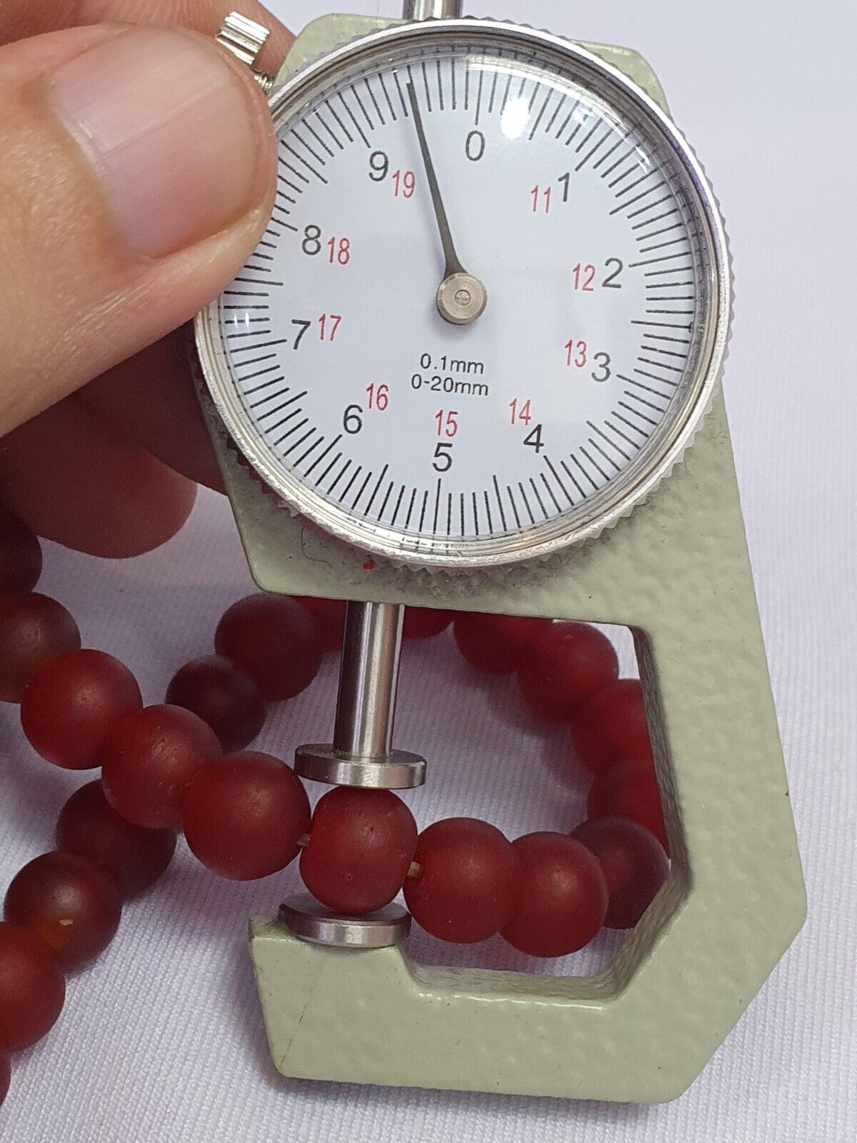 Vintage Venetian glass beads RUBY RED fancy trade Beads 9.5MM Full Strand