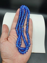 Antique glass beads Dutch Annular lamp work African trade cobalt blue BEADS