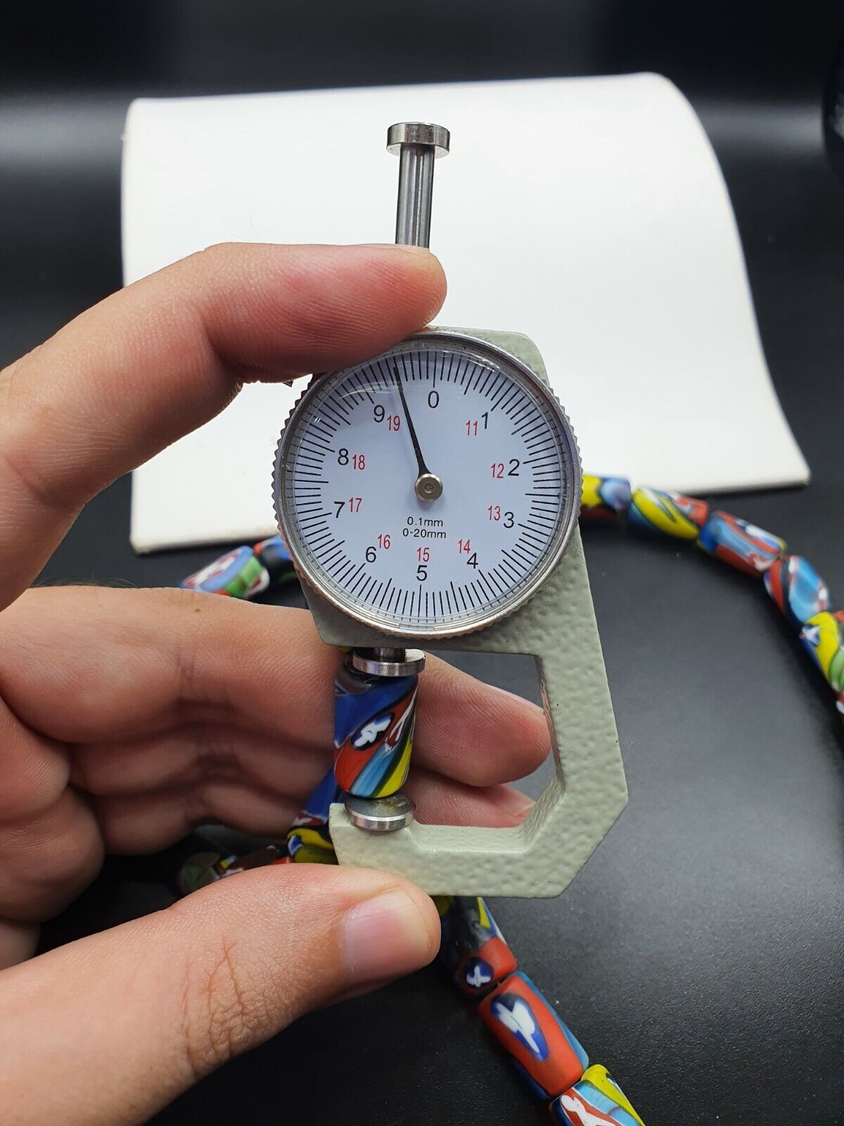 Vintage Vene Trade Beads Beaded Necklace 9x11mm