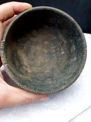Ancient Bactrian Greek BC. Chlorite Stone Cup Goblet Bactria Carved 8.5"x12"