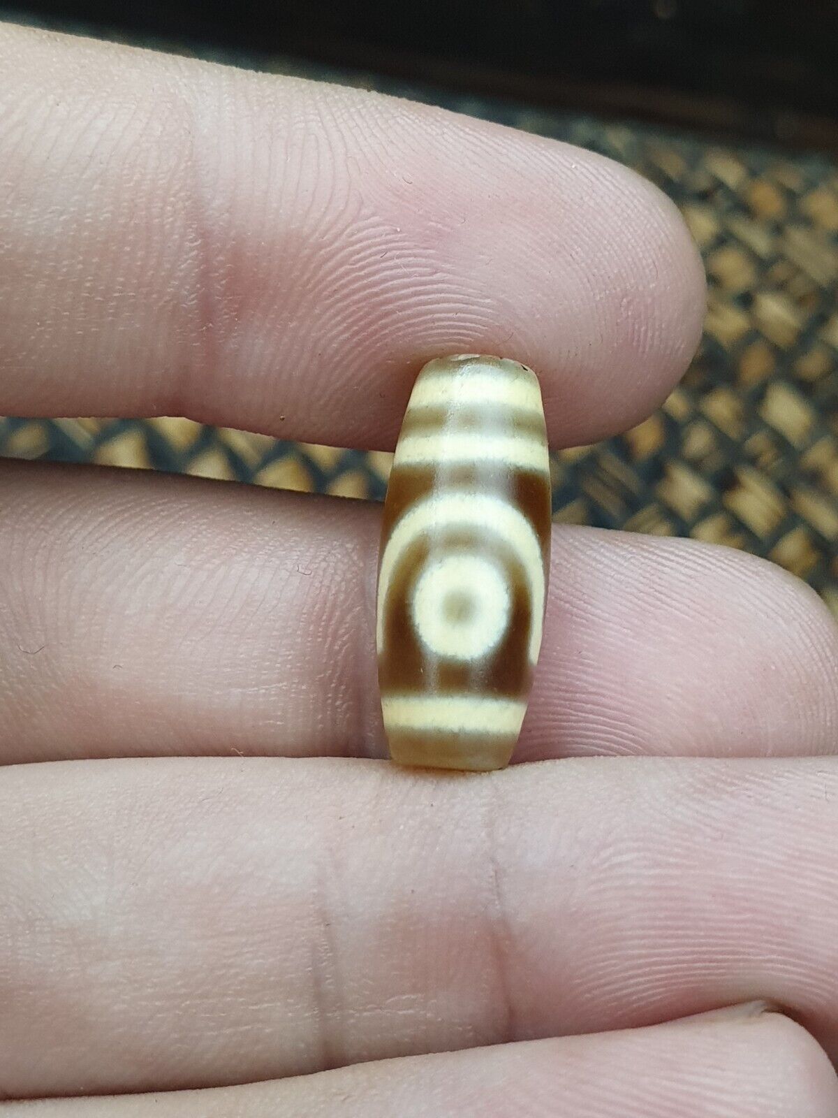 精美古老的古董喜馬拉雅印度西藏眼睛天珠護身符珠