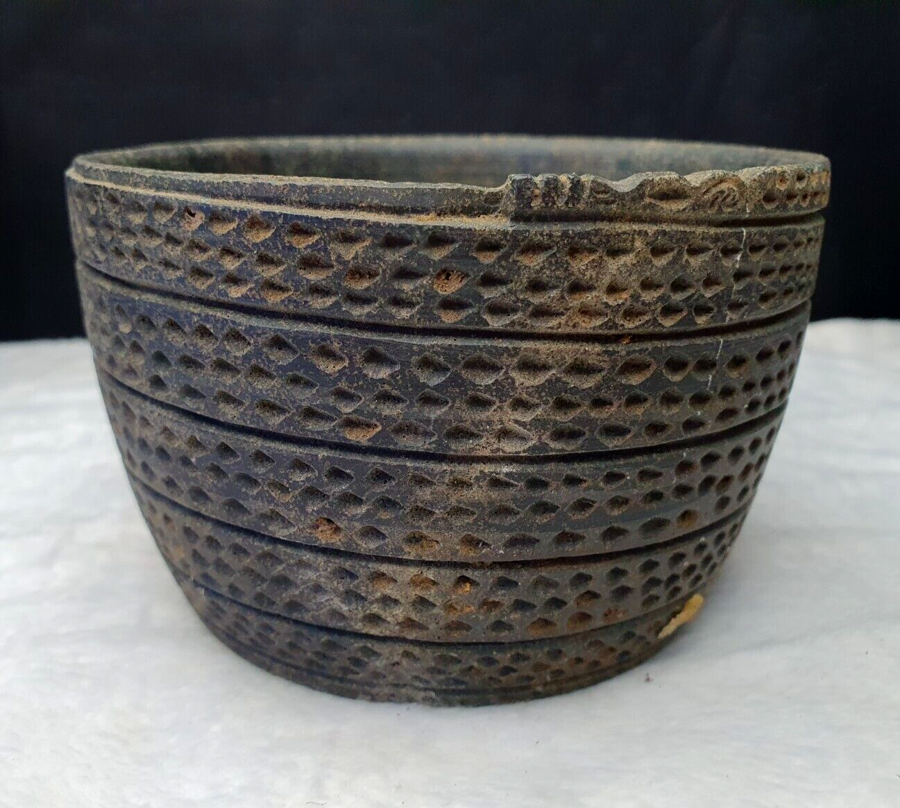 Ancient Bactrian Greek BC. Chlorite Stone Cup Goblet Bactria Carved 8.5"x12"