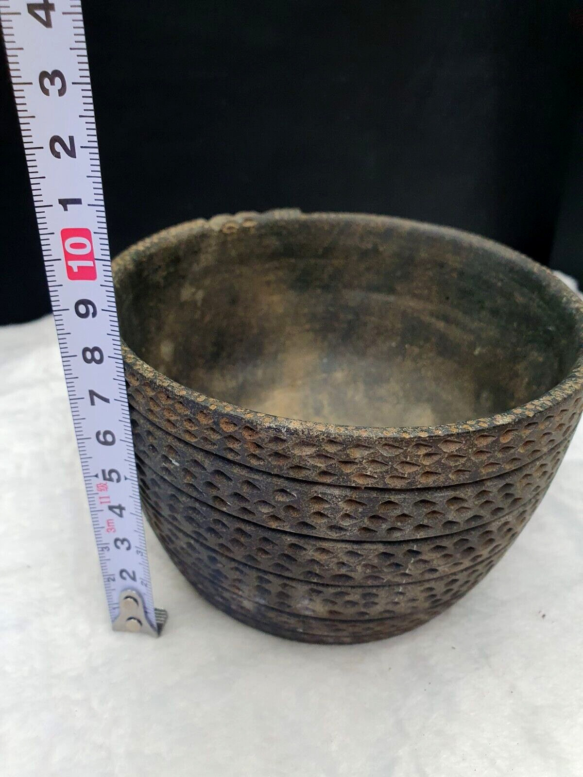Ancient Bactrian Greek BC. Chlorite Stone Cup Goblet Bactria Carved 8.5"x12"