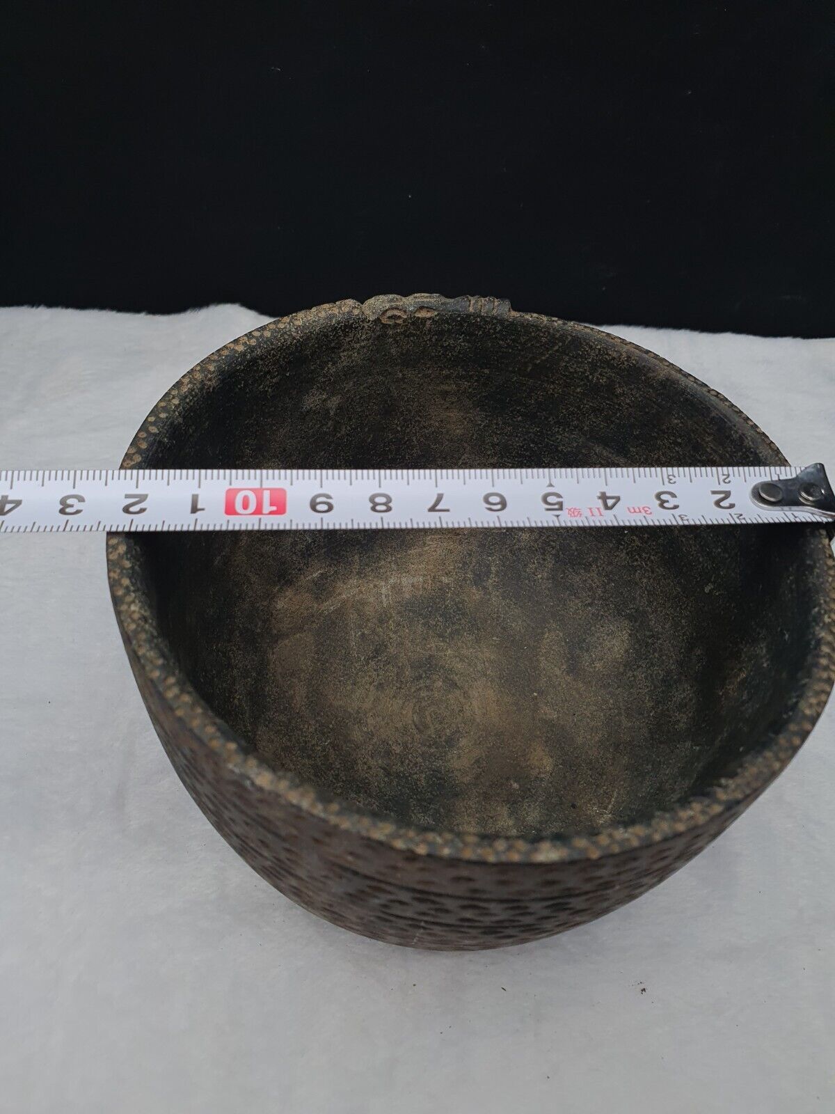 Ancient Bactrian Greek BC. Chlorite Stone Cup Goblet Bactria Carved 8.5"x12"