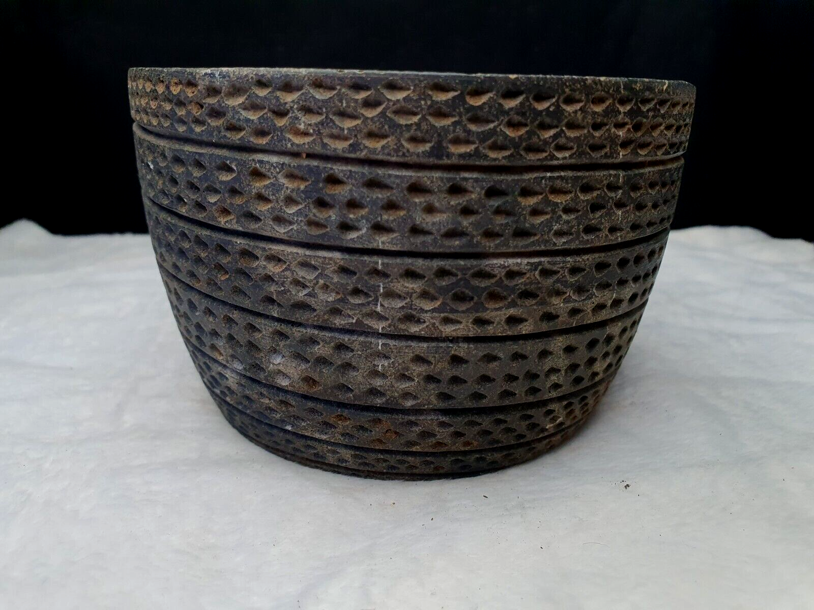 Ancient Bactrian Greek BC. Chlorite Stone Cup Goblet Bactria Carved 8.5"x12"