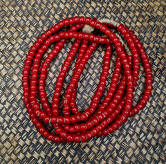 8-8.5mm Antique Venetian White Heart Trade Beads