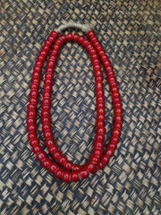 8-8.5mm Antique Venetian White Heart Trade Beads