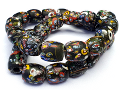 Art Deco Venerano Moretti Millefiori Mosaic Glass Beads Big And Heavy Beads