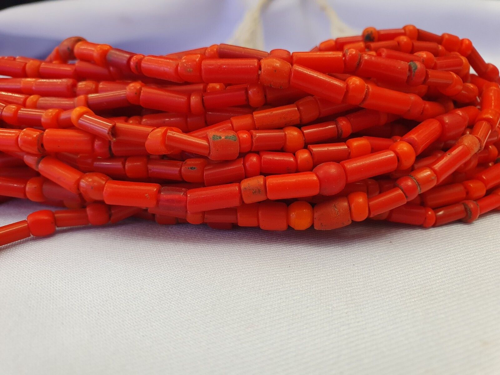 Amazing Old Beads Red Color Glass Beads Jewelry Necklace