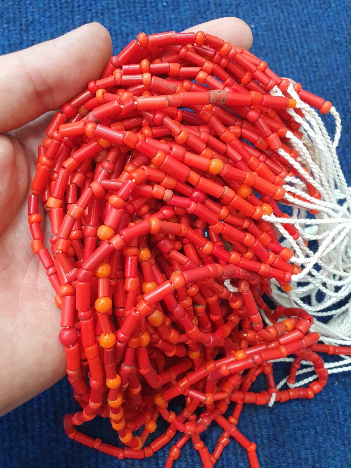 Amazing Old Beads Red Color Glass Beads Jewelry Necklace