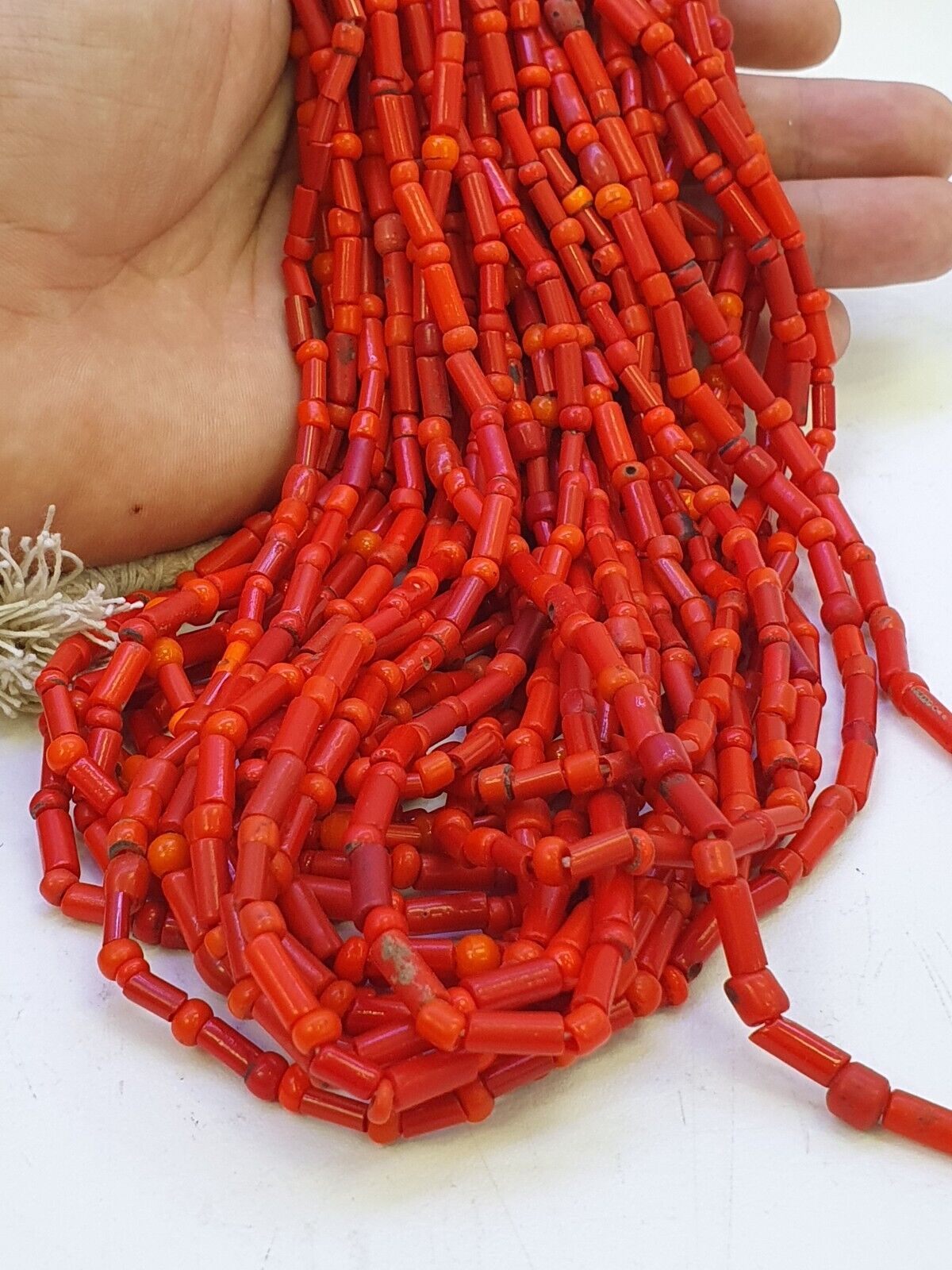 Amazing Old Beads Red Color Glass Beads Jewelry Necklace