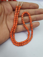 Old Beads Ancient orange Color Glass Beads Jewelry Necklace