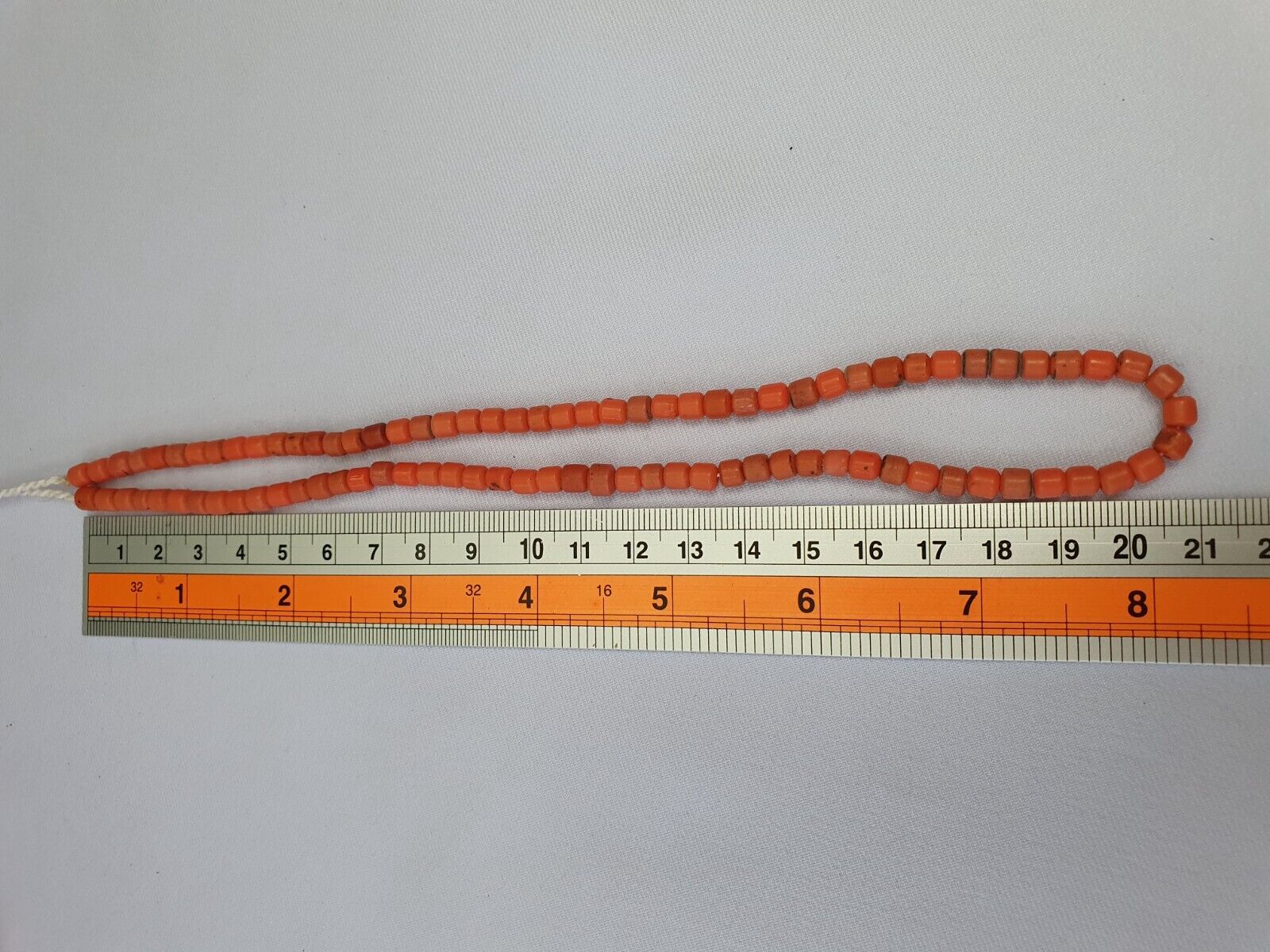 Old Beads Ancient orange Color Glass Beads Jewelry Necklace