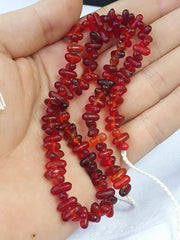 老珠復古紅色玻璃珠珠寶項鍊