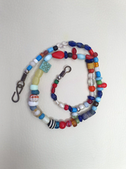 Antique Old Beads Traded Multi color Glass Beads Jewelry Necklace  Mala