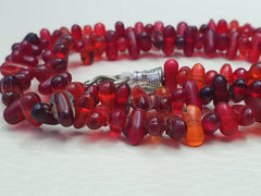 Antique Old Beads Traded RED color Glass Beads Jewelry Necklace  Mala