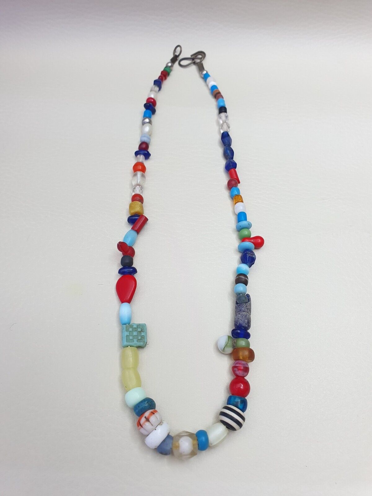 Antique Old Beads Traded Multi color Glass Beads Jewelry Necklace  Mala