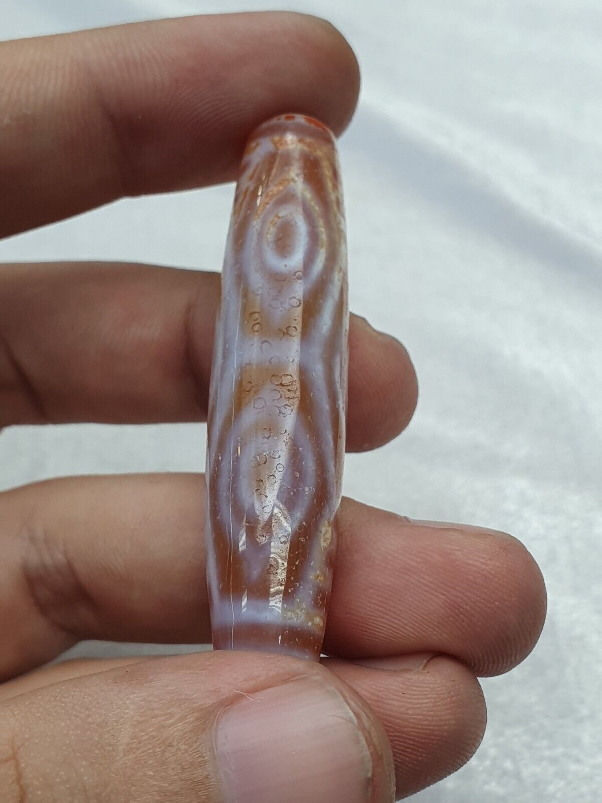 Himalayan Indo Tibetan vintage 6 Eyes rare Patterns Dzi chung Dzi Amulet Bead