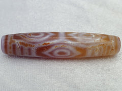 Himalayan Indo Tibetan vintage 6 Eyes rare Patterns Dzi chung Dzi Amulet Bead