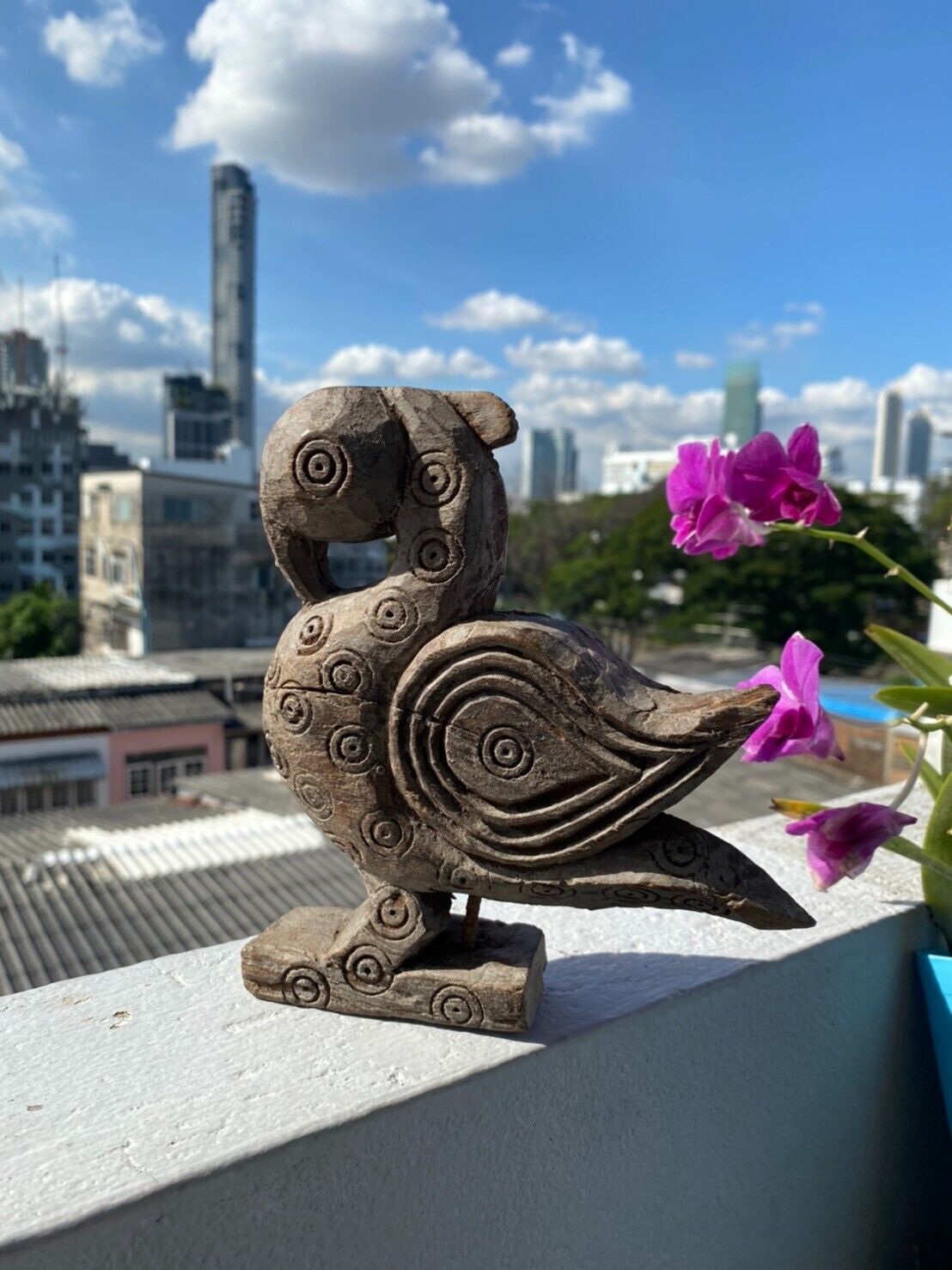 Antique wood carving Bird 18th- 19th century Hand carved