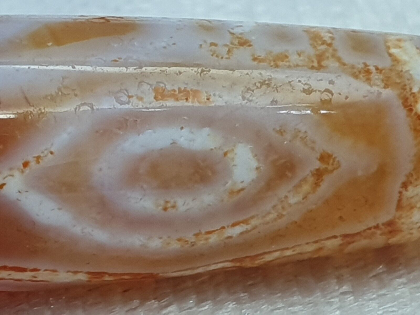 Himalayan Indo Tibetan vintage 6 Eyes rare Patterns Dzi chung Dzi Amulet Bead