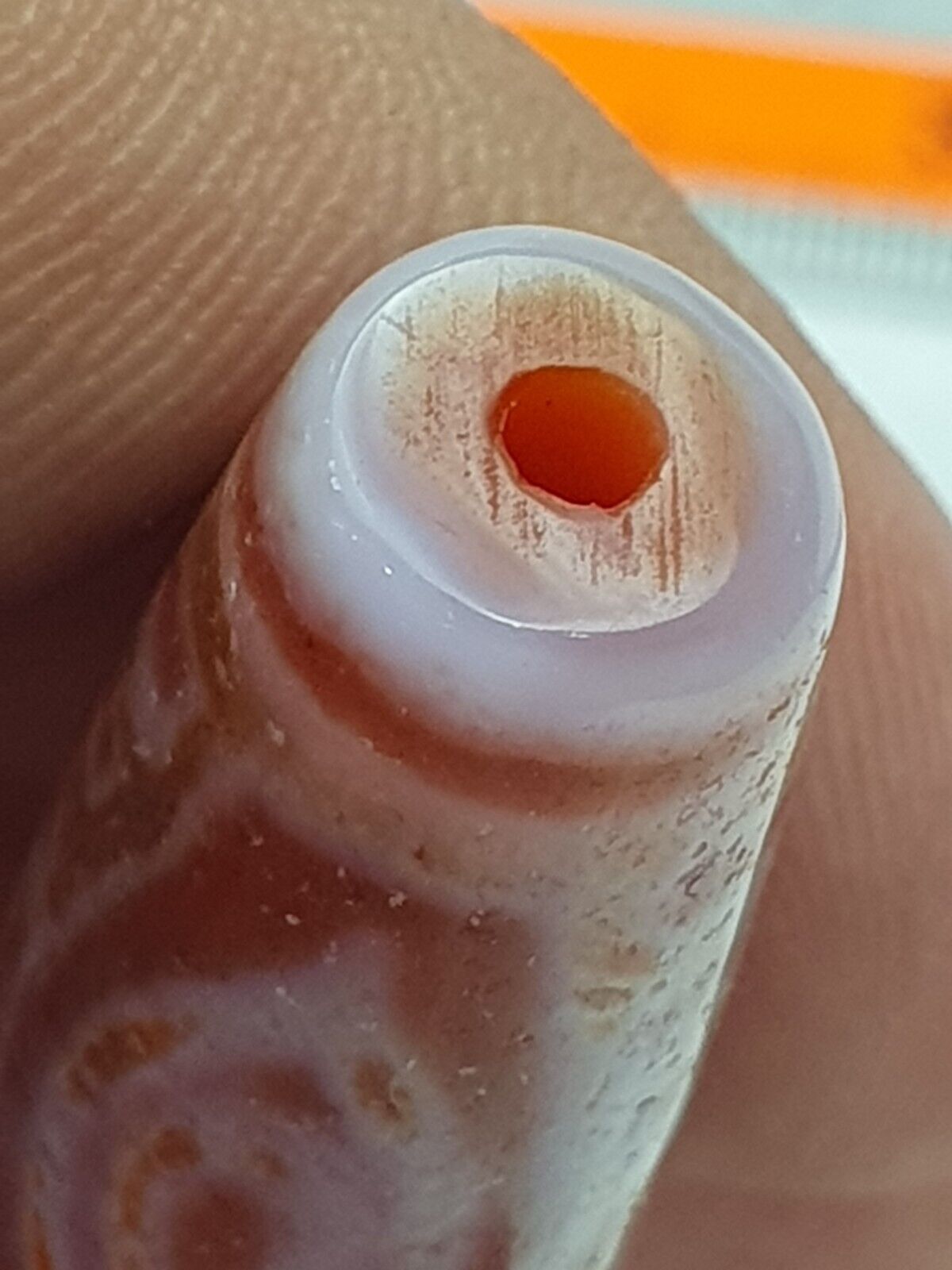 Himalayan Indo Tibetan vintage 6 Eyes rare Patterns Dzi chung Dzi Amulet Bead