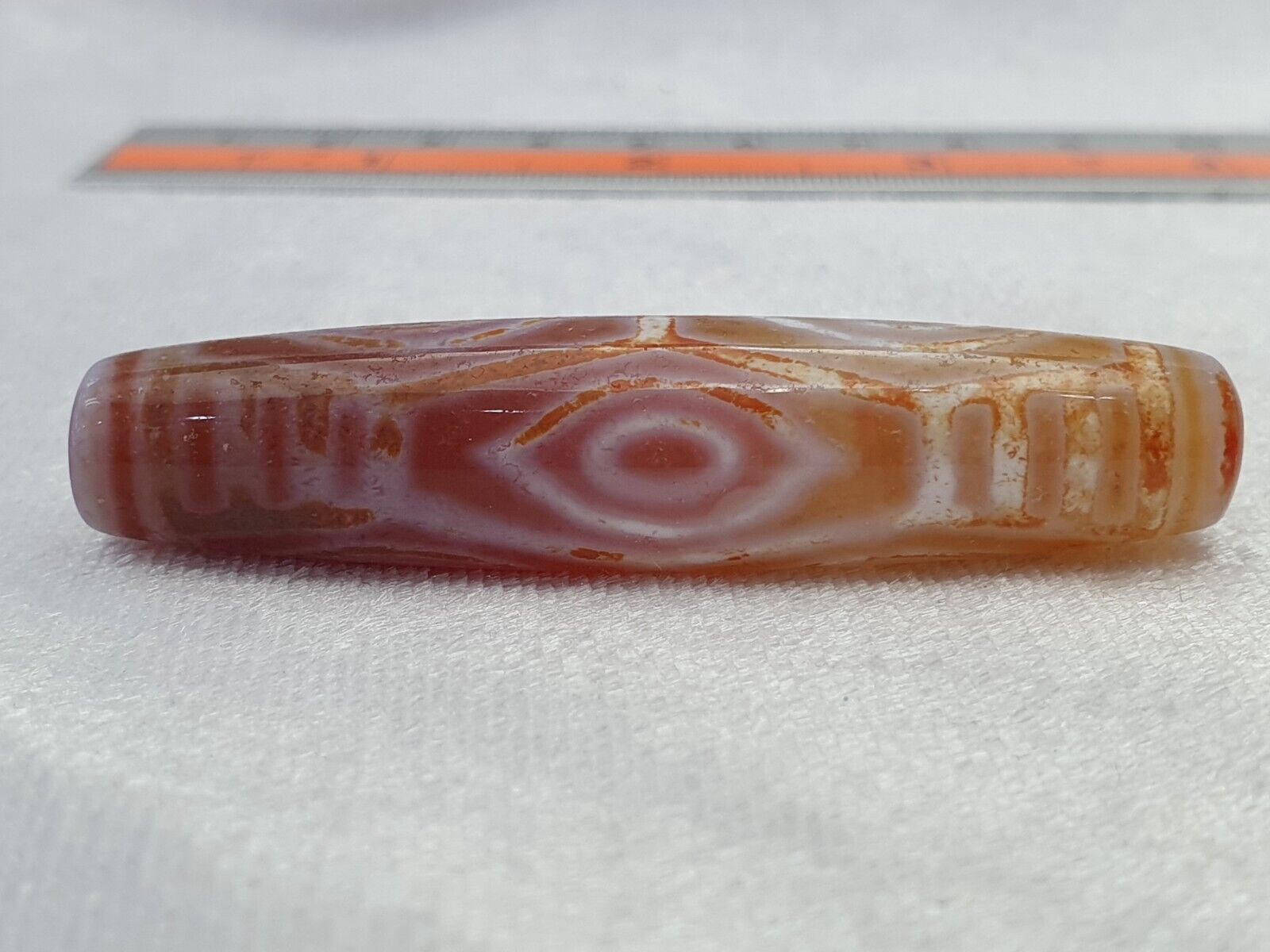 Himalayan Indo Tibetan vintage 6 Eyes rare Patterns Dzi chung Dzi Amulet Bead